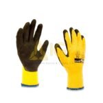 GUANTE RECUBIERTO TEJIDO / PALMA LATEX NEGRO (AMARRILLO)