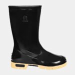 Bota Infantil Solida Negro Amarillo