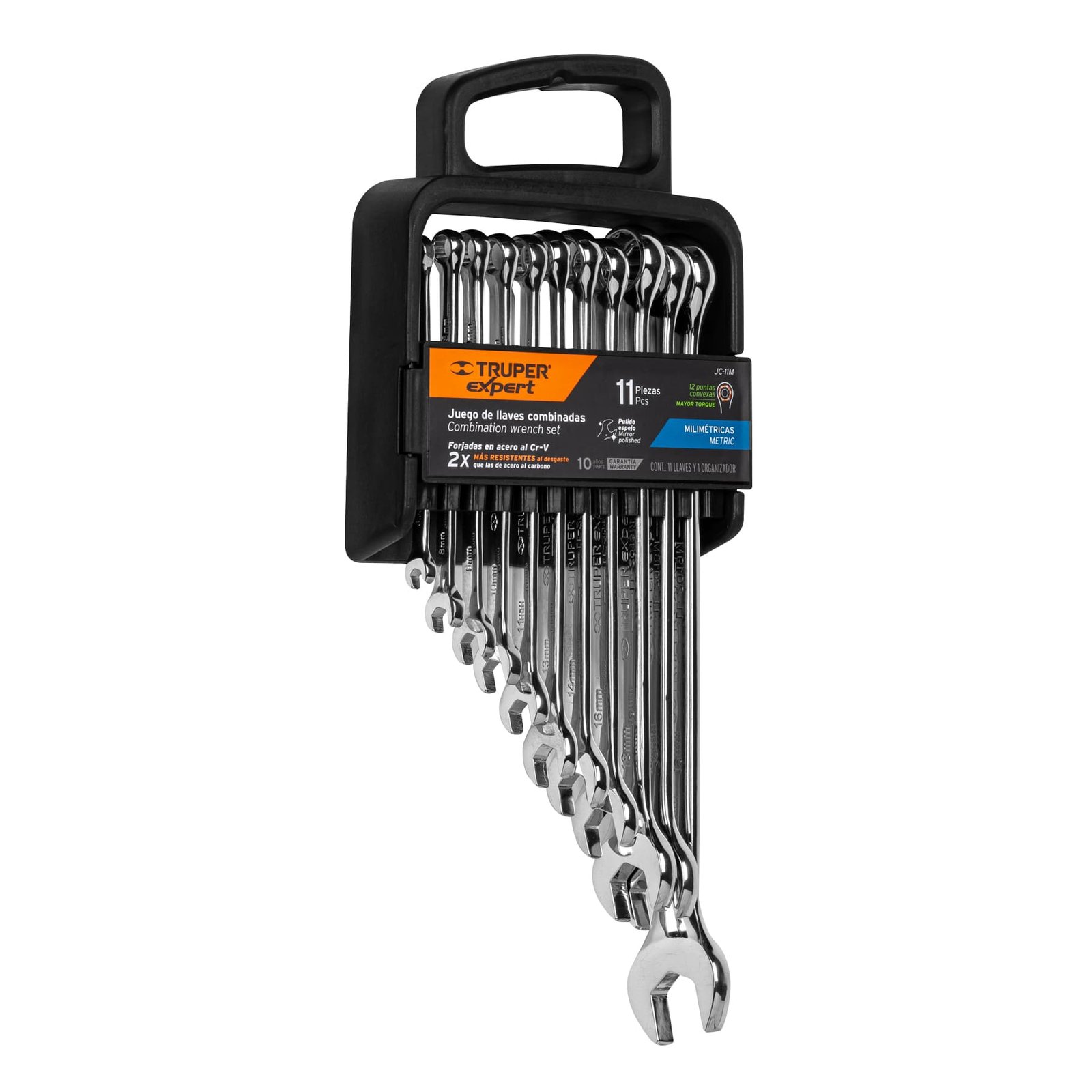 jc-11m6081 Juego de 11 llaves mixtas mm pulidas. truper expert - Imagen 1
