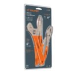 Juego de 2 alicates y llave francesa mango de PVC Truper