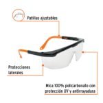 Lentes de seguridad ajustables claros c/antiempaño, Classic Truper - Imagen 2