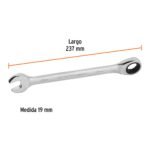 Llave mixta con ratchet 19 mm x 237 mm largo expert Truper - Imagen 4