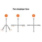 Kit Gata lagarto + Llave Cruz plegable + Triangulo de seguridad Truper - Imagen 9