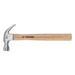 Martillo pulido 16 oz uña curva, mango madera