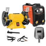 Soldadora inversora 130 A Redbo + Esmeril de banco 5" Pretul