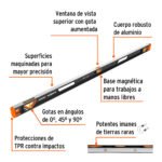 Nivel de 48" magnético con protección de TPR Truper Expert - Imagen 3