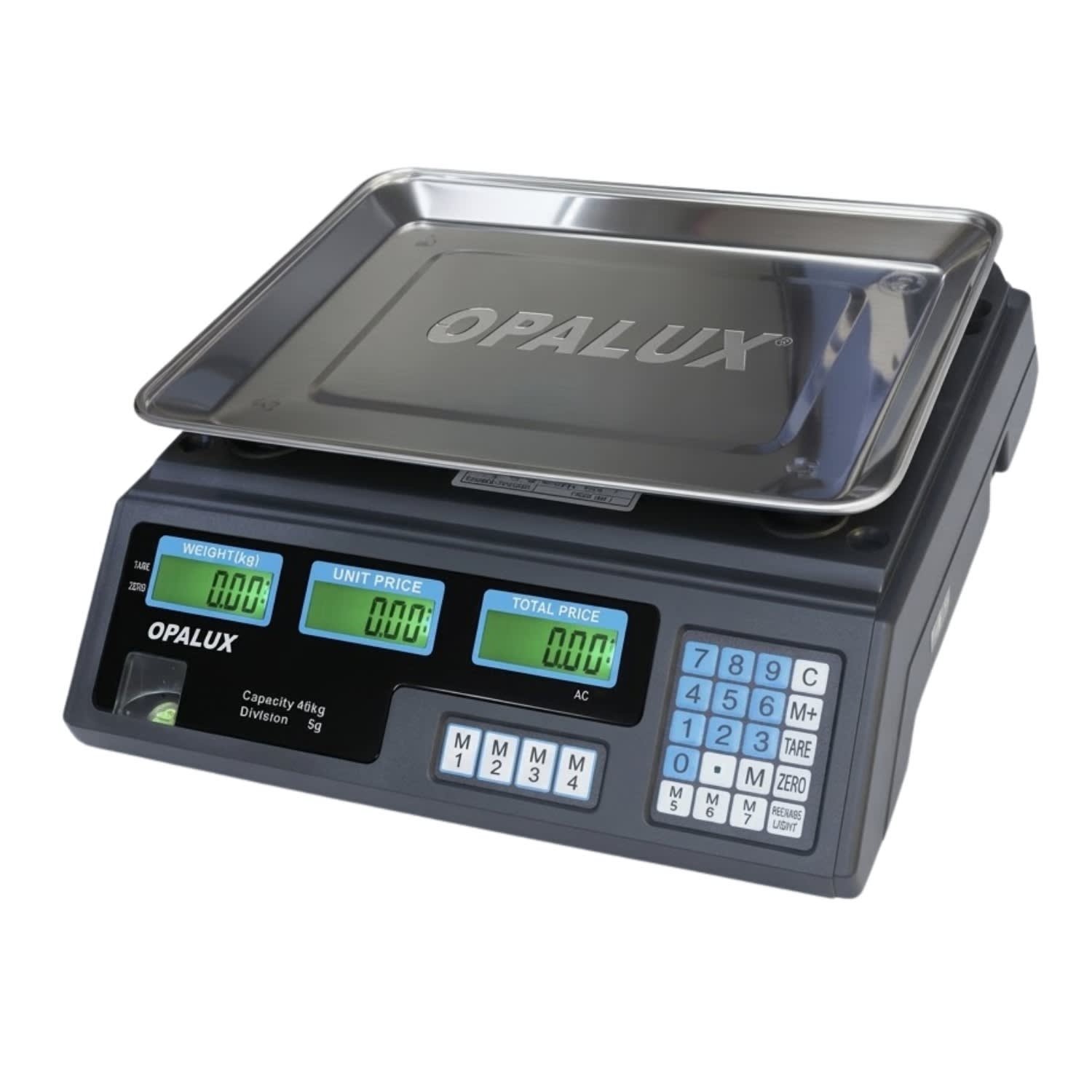 op-208c-bk1224 Balanza digital recargable soporta 40Kg Opalux - Imagen 1