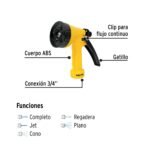 Pistola para Riego de 5'' de 2 Funciones Plásticas - Imagen 3
