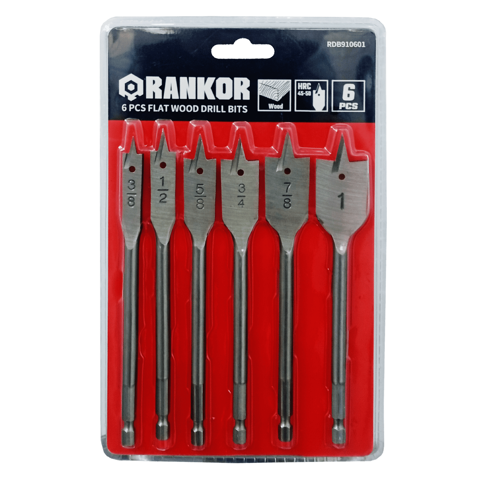 rdb9106011157 Juego de 6 brocas paleta para madera Rankor - Imagen 1