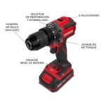 Taladro Percutor 70nm + Llave de Impacto 1000nm 20v Rankor - Imagen 4