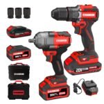 Taladro Percutor 70nm + Llave de Impacto 1000nm 20v Rankor
