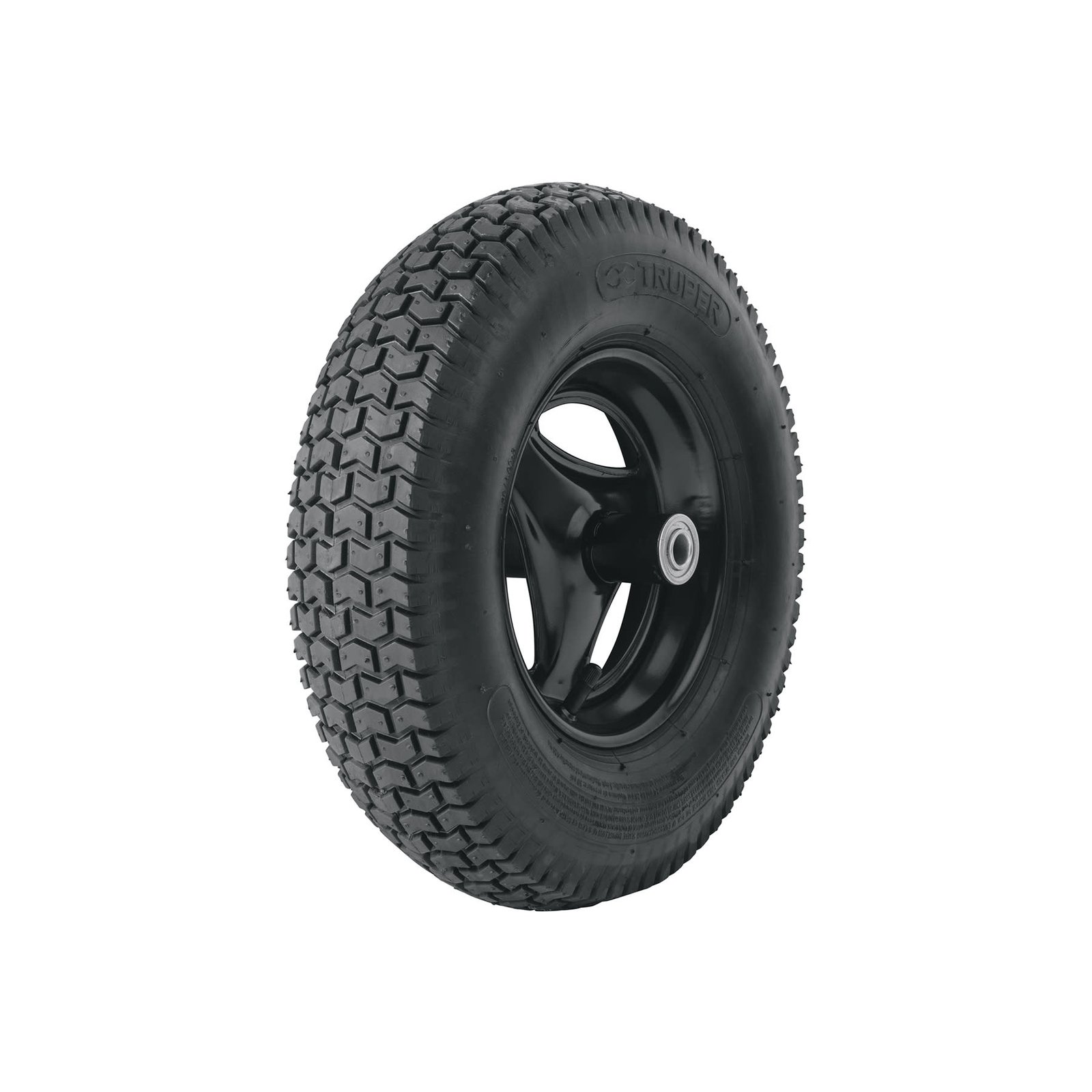 rn3838 Llanta completa neumática 16'' incluye eje y baleros Truper - Imagen 1