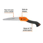 SERRUCHO PLEGABLE HOJA RECTA 7' MANGO PLASTICO - Imagen 2