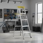 Escalera tipo tijera de aluminio 4 peldaños Stanley - Imagen 2