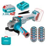 Amoladora 1200w 4½"" + 2 baterías 4ah y cargador Total