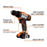 Taladro Inalambrico 12V + Juego de 100 Brocas Truper - Imagen 4