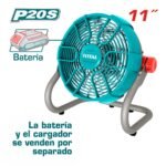 Ventilador Inalambrico 11" 2 velocidades 360° Total - Imagen 2