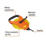 Wincha de fibra de vidrio de 100 m tipo cruceta Truper - Imagen 2