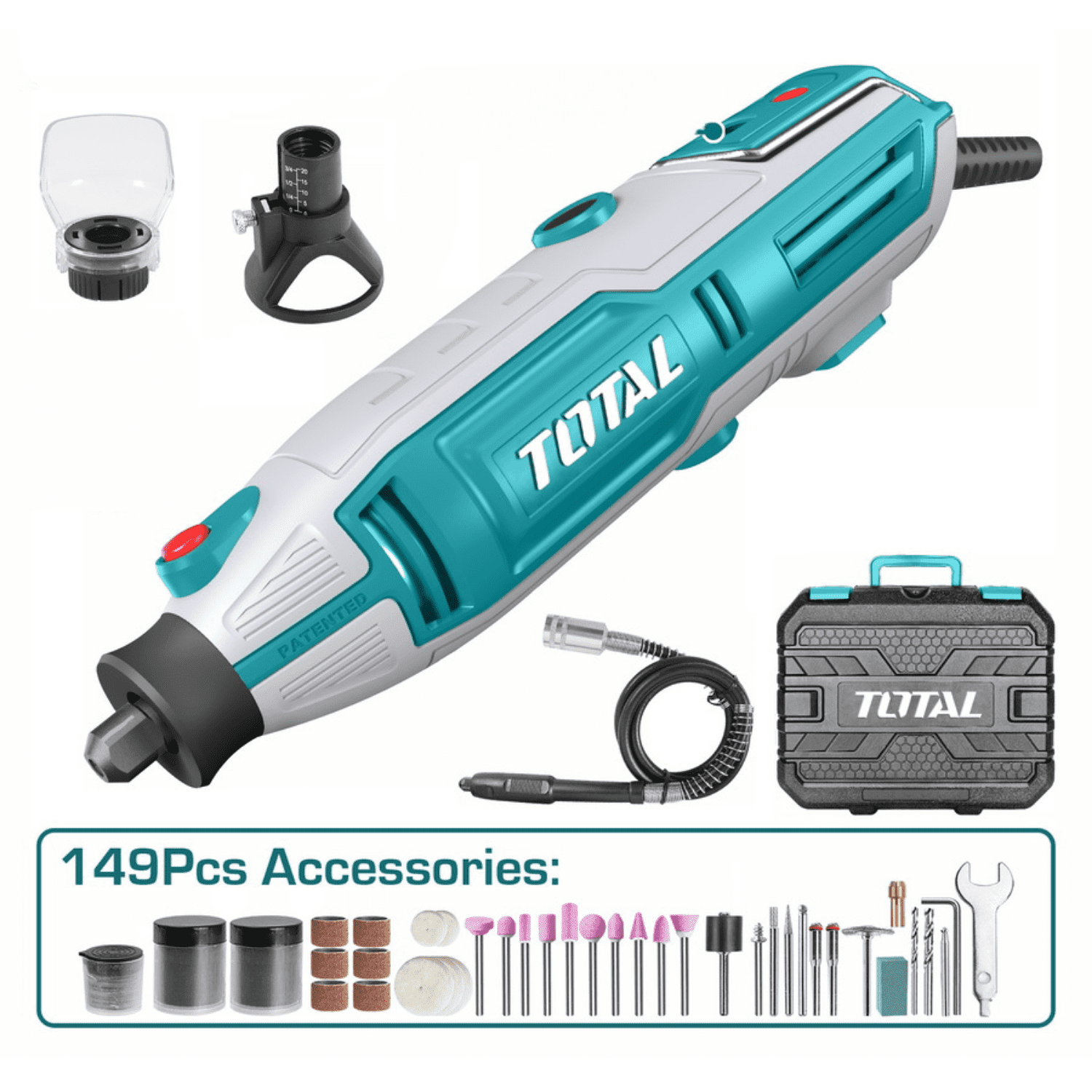 tg20060805 Mini grinder rectificador 200w + 149 accesorios Total - Imagen 1
