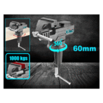Tornillo de banco con base giratoria 60mm soporta 100Kg Total - Imagen 3