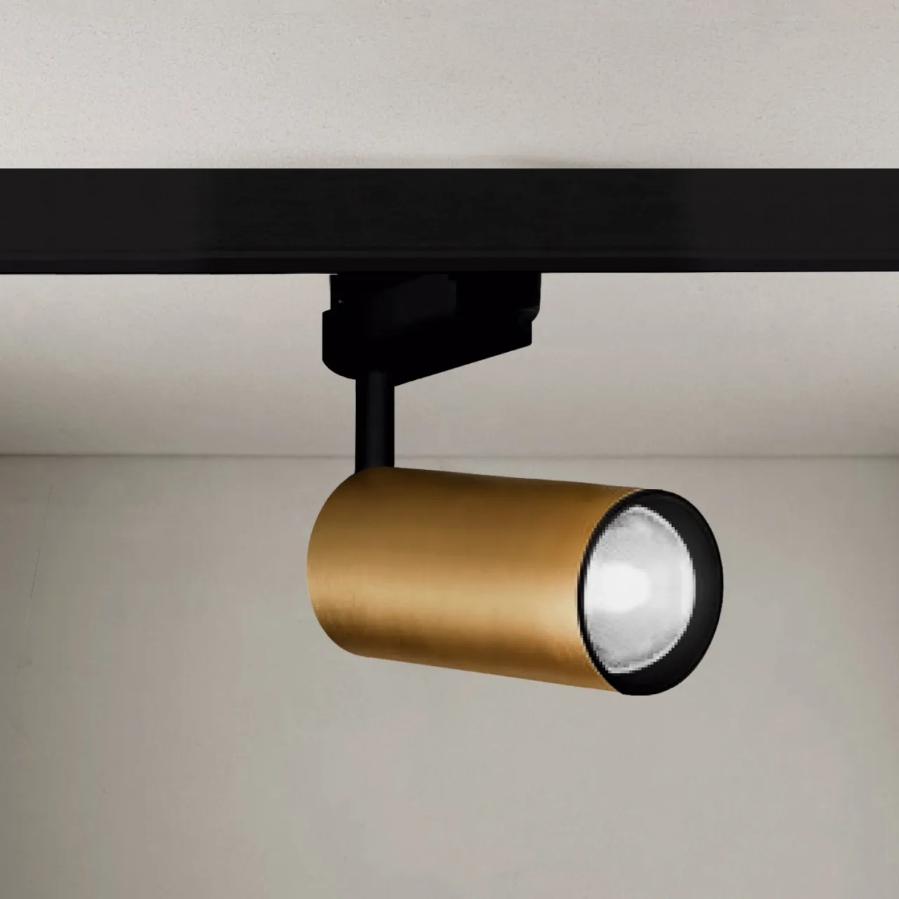 Proyector 8W GU10 para Riel Cobre – Incluye Bombillo – Luz cálida - Imagen 1