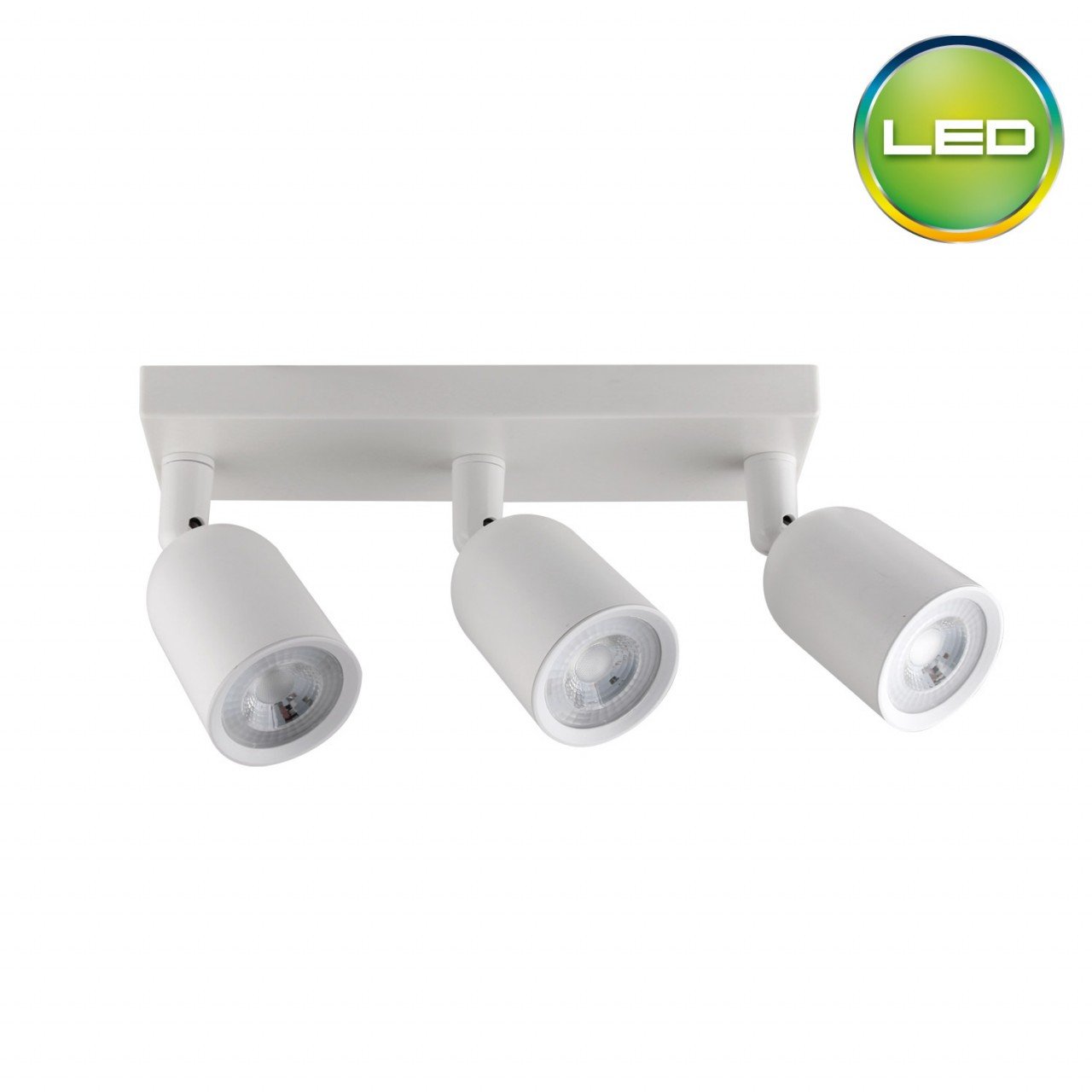 Spot LED 3x7W Adosado Dirigible Blanco – Luz cálida - Imagen 1