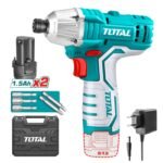 Atornillador de Impacto 100nm + 2 Batería + Cargador 12v Total