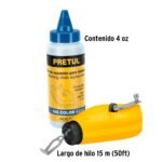 Tiralíneas 15 m (50 ft) plástico con tiza, Pretul - Imagen 3