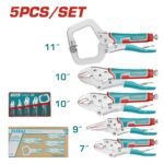 Set de Pinzas de Presion 5pcs 7''-9''-10C''-10R''-11 Niquelado Total - Imagen 3