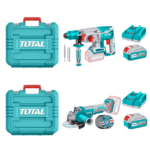 Combo rotomartillo + amoladora 20v 2 baterias 4Ah y cargador Total - Imagen 8