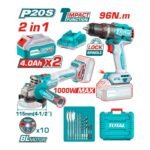 Combo Taladro 96nm y Amoladora 20v Brushless Industrial Total - Imagen 4