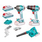 Combo Taladro percutor 76Nm + Atornillador de Impacto 285Nm + Sopladora 20V Total