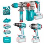 Mega Combo PRO Taladro 96N.m. + Rotomartillo + Llave de Impacto 3/4" 20V Total