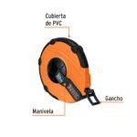 Wincha de fibra de vidrio de 20 m carcasa plástica Truper - Imagen 2
