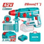 Rotomartillo SDS Plus 2.5J + 2 Batería y Cargador 42v Total - Imagen 2