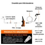 Hidrolavadora Electrica Alta Presión 1800PSI 1500W Truper - Imagen 10