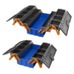 Juego de 2 piezas de cajas de herramientas de plástico Wadfow Juego de 2 cajas de herramientas de plástico (WTB4308) WADFOW