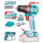 Taladro Atornillador 55nm + Accesorios + Bateria y Cargador 20v Total - Imagen 3