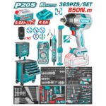 MEGA COMBO 9 EN 1 + GABINETE PORTAHERRAMIENTA 369PCS TOTAL - Imagen 10