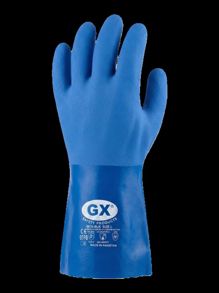 GUANTE GX 5K30-BLK TRIPLE BAÑO DE PVC