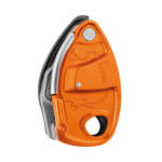 GRIGRI PLUS Petzl color naranja– Asegurador con bloqueo asistido para escalada