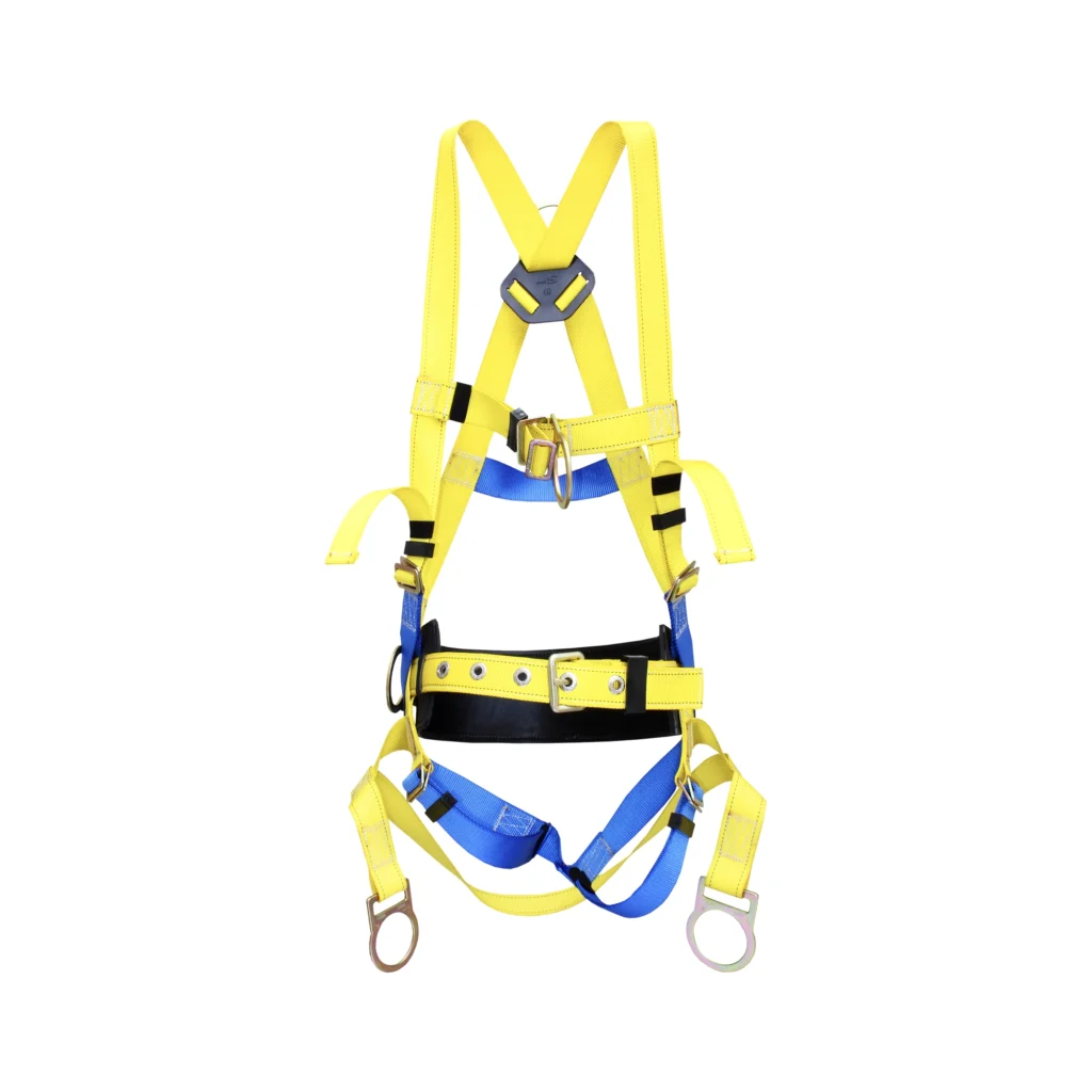 ARNÉS TIPO PARACAIDISTA 6 ANILLOS CON PROTECTOR LUMBAR