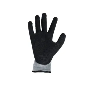 GUANTE TRX FITFLEX+ EN2142X TEJIDO GRIS PALMA LATEX NEGRO CON GATILLO