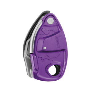 GRIGRI PLUS Petzl color morado – Asegurador con bloqueo asistido para escalada