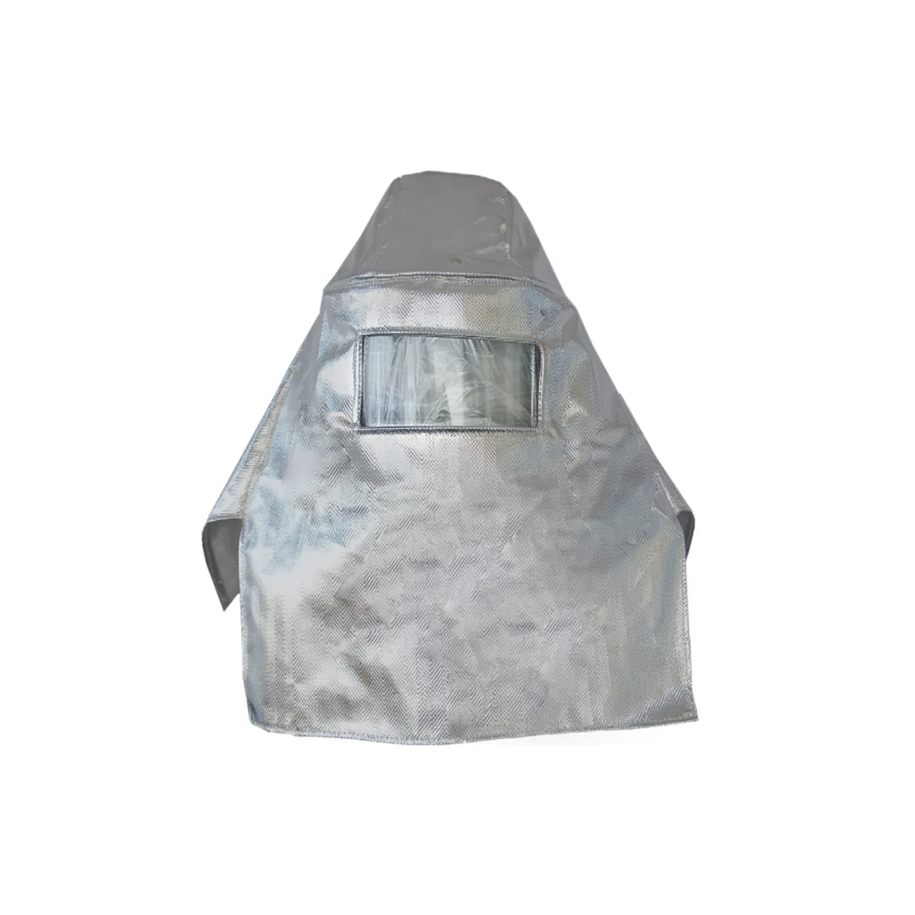CAPUCHA CON CASCO DE RAYÓN ALUMINIZADO CON CASCO JOCKEY CON VISOR