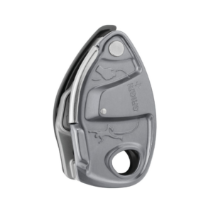 GRIGRI PLUS Petzl color plateado – Asegurador con bloqueo asistido para escalada