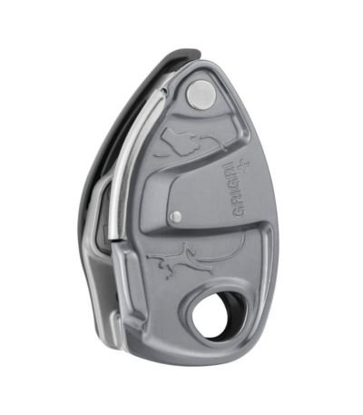 GRIGRI PLUS Petzl color plateado – Asegurador con bloqueo asistido para escalada