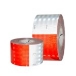Cinta reflectiva rojo y blanco de 4″