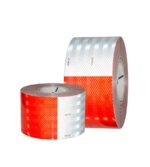 Cinta reflectiva rojo y blanco de 4″