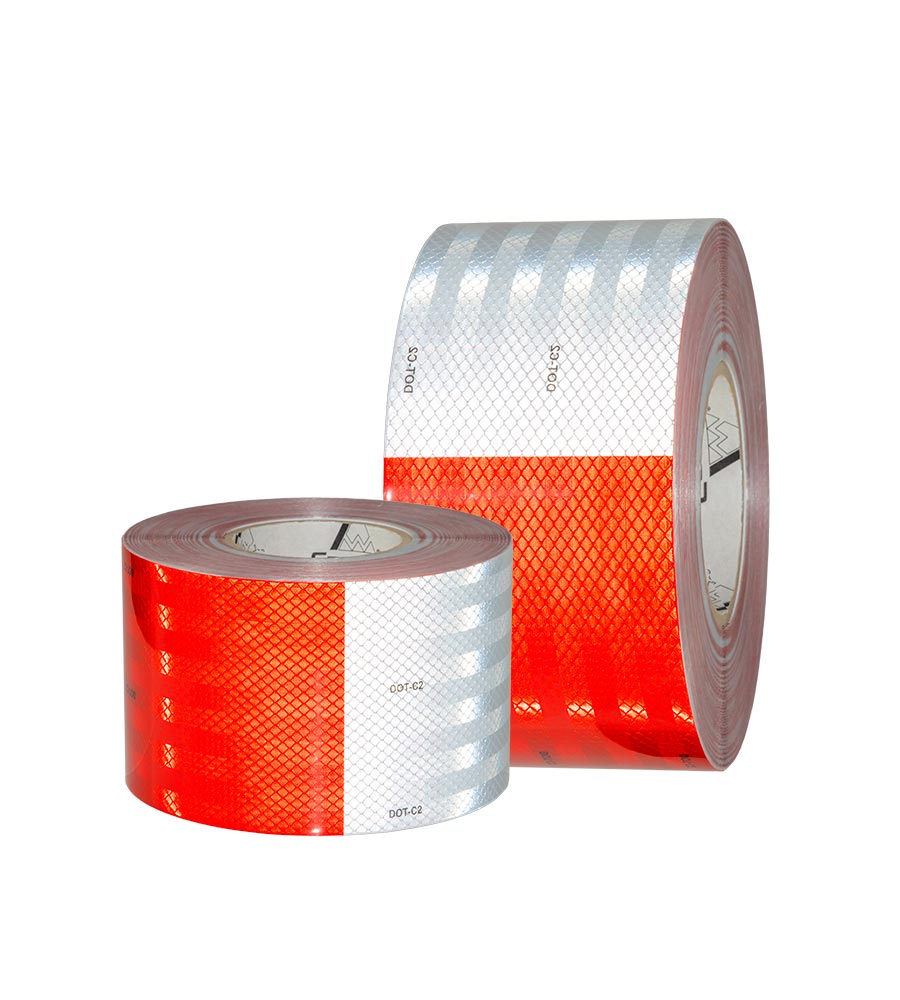 4 pulgadas Cinta reflectiva rojo y blanco de 4″ - Imagen 1